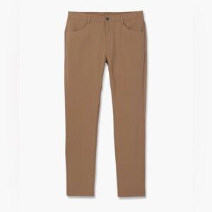 Mens Vuori Meta Pants Athletic Slim Fit 33x32 Dark Khaki EUC